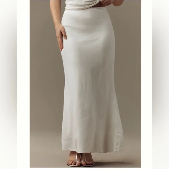 Anthropologie The Tilda Slip Skirt: Linen Edition. Size LP. MSRP $138 - Picture 7 of 15